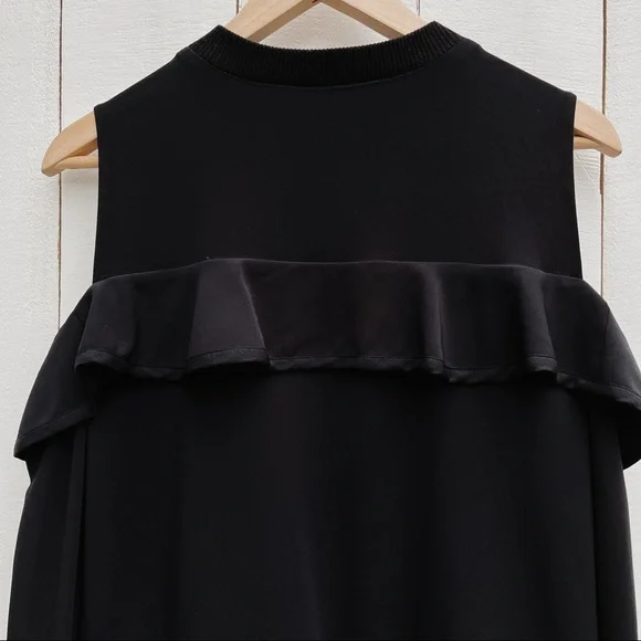 A.L.C. Lindsey Ruffle Cold Shoulder Top Black Women’s 0 - Picture 12 of 16